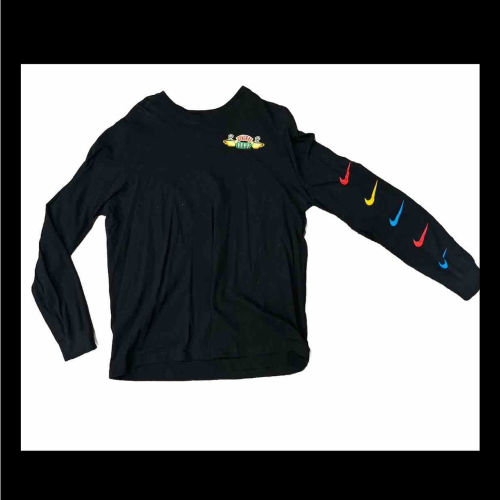 Nike Shirt Mens Large Black Kyrie Irving Friends Centre Perk TV Show Adult